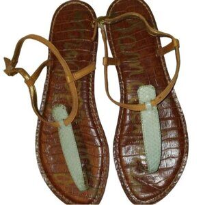 Sam Edelman Gigi Blue Leather Thong Sandals